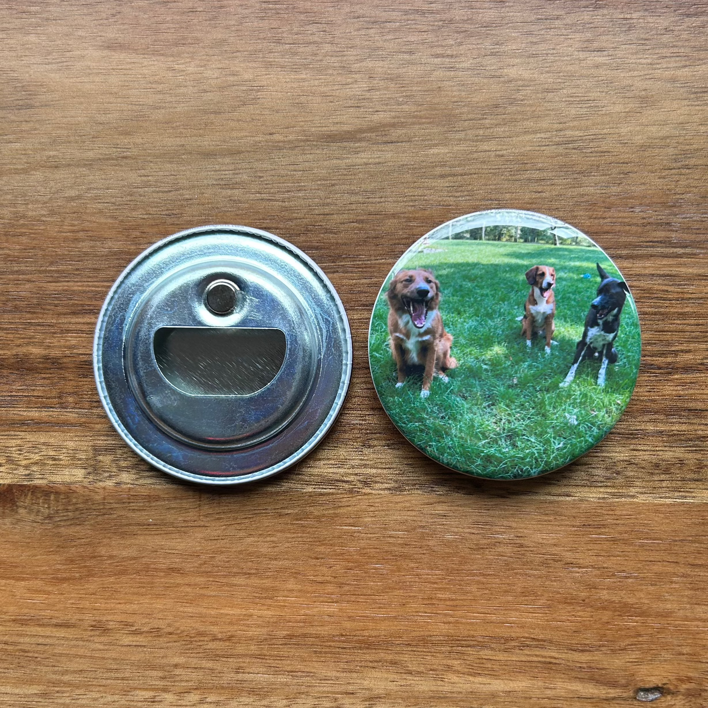 2.25" Round Photo Bottle Cap Opener with Magnet