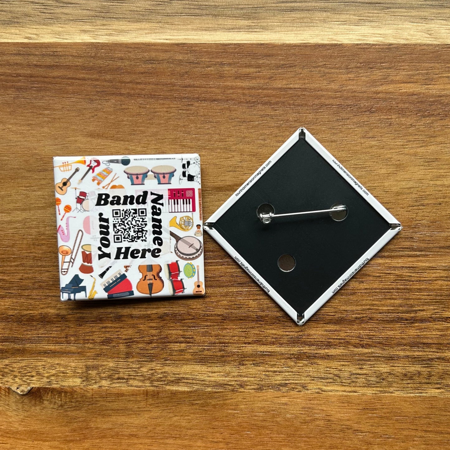 2" Square Photo Pin